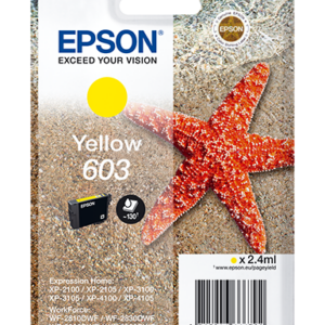 Epson 603 - 2.4 ml - amarelo - original - blister - tinteiro - para Expression Home XP-2150, 2155, 3150, 3155, 4150, 4155, WorkForce WF-2820, 2840, 2845, 2870