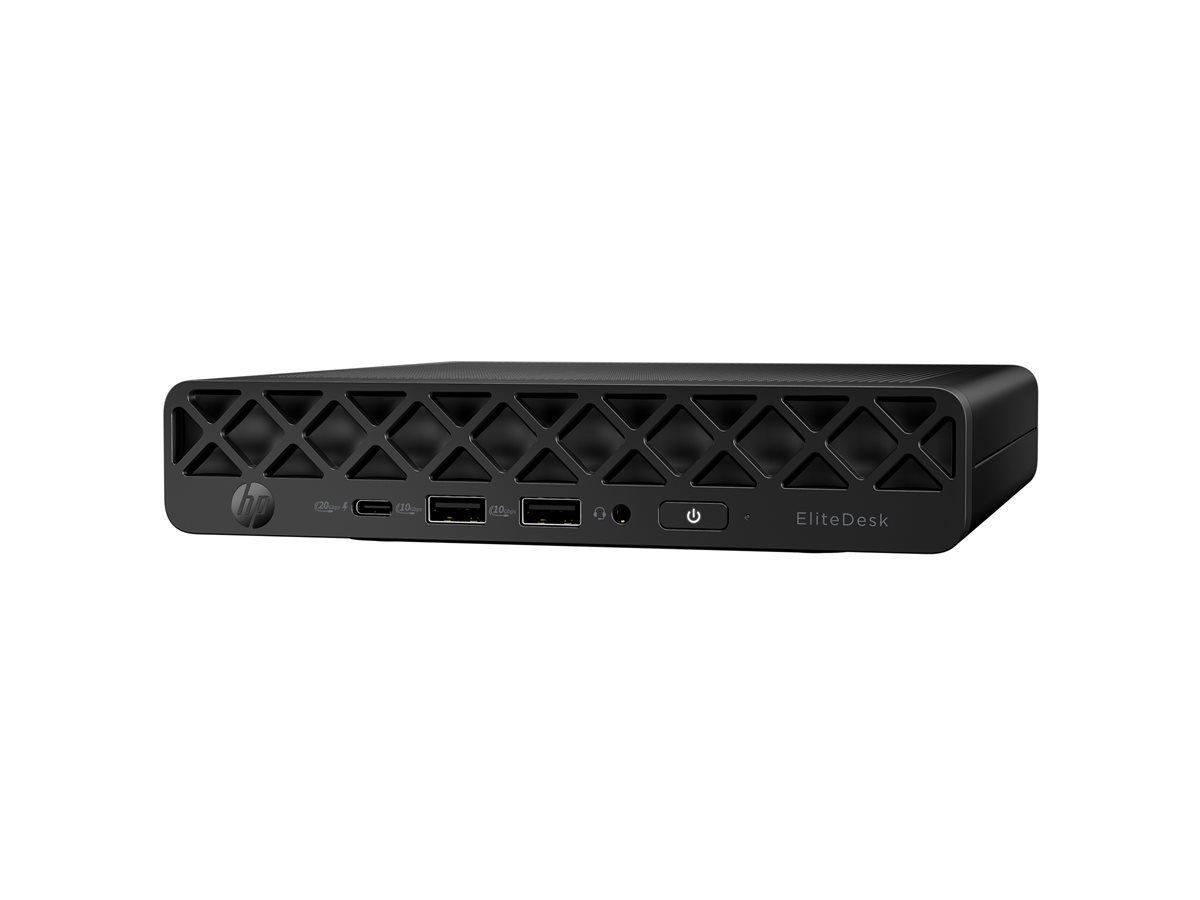 HP EliteDesk 8 G1i AI - AI PC - mini Core Ultra 5 245T / até 5.1 GHz - vPro Enterprise - RAM 16 GB - SSD 512 GB - NVMe - Intel Graphics - Gigabit Ethernet, IEEE 802.11ax (Wi-Fi 6), Bluetooth 5.4, IEEE 802.11be (Wi-Fi 7) - Win 11 Pro - monitor: nenhum
