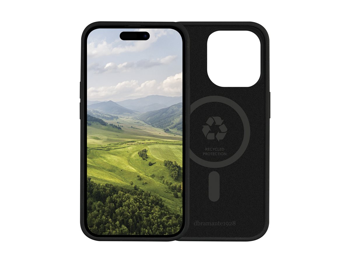 dbramante1928 Monaco - Tampa posterior para telemóvel - compatibilidade MagSafe - plástico, silicone - preto noite - para Apple iPhone 15 Pro Max