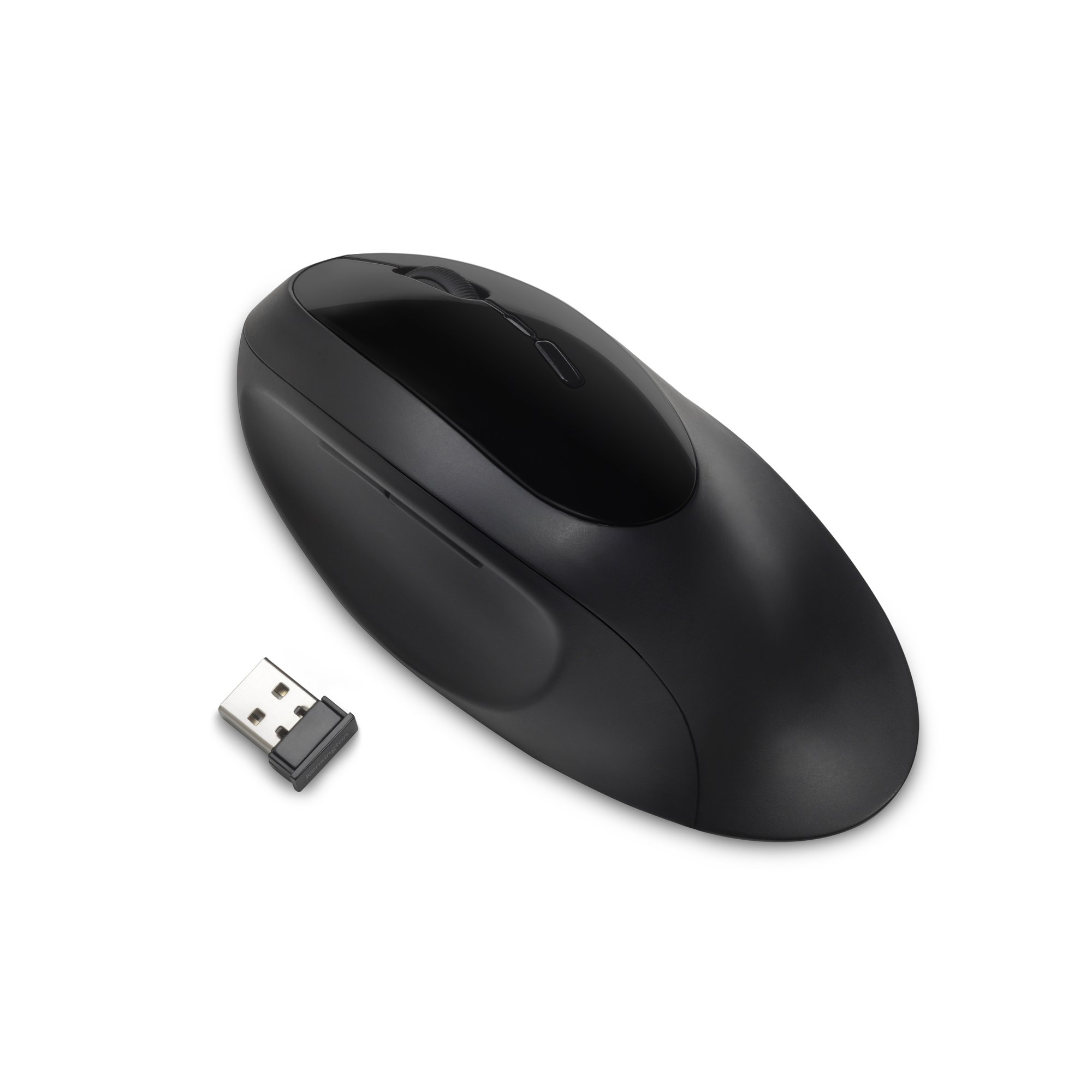 Kensington Pro Fit Ergo Wireless Mouse - Rato - ergonómico - 5 botões - sem fios - 2.4 GHz, Bluetooth 4.0 LE - receptor sem fio USB - preto - retalho