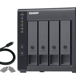 QNAP TR-004 - Matriz de disco rígido - 0 TB - 4 baias (SATA-300) - USB 3.2 Gen 1 (externo)