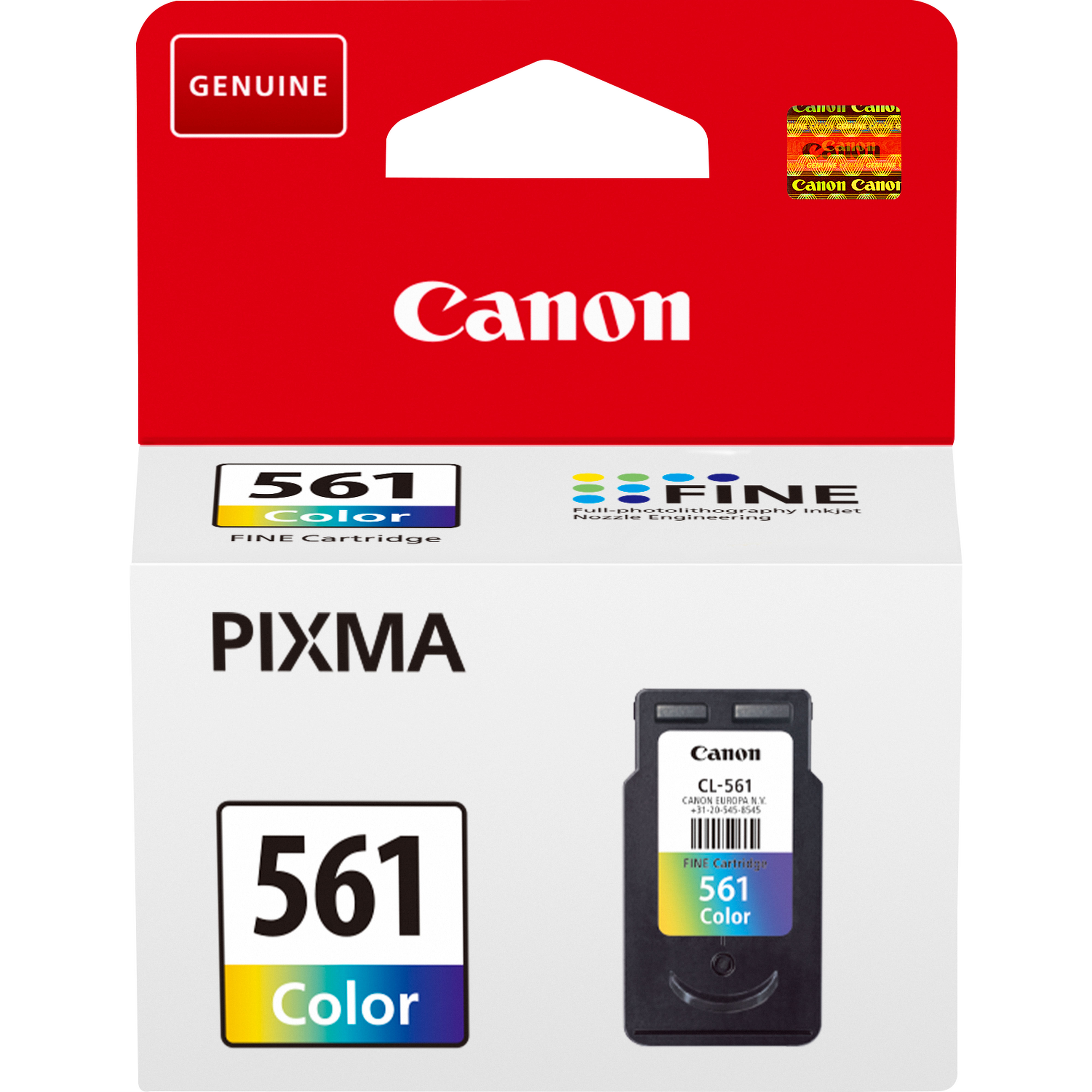 Canon CL-561 - Cor (ciano, magenta, amarelo) - original - tinteiro - para PIXMA TS5350, TS5351, TS5352, TS5353, TS7450, TS7451