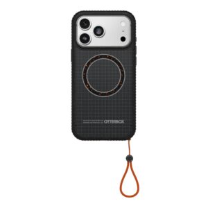 OtterBox Sole Series - Tampa posterior para telemóvel - compatibilidade MagSafe - policarbonato, tecido de nylon, elastómero termoplástico (TPE), íman - circuito da meia-noite (preto) - para Apple iPhone 17 Pro Max