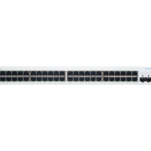 Cisco Business 220 Series CBS220-48T-4G - Interruptor - inteligente - 48 x 10/100/1000 + 4 x Gigabit SFP (ligação ascendente) - montável em trilho