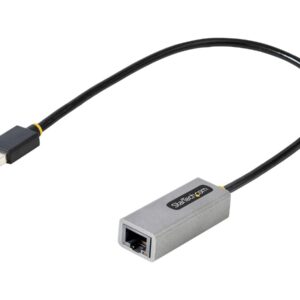 StarTech.com USB to Ethernet Adapter, USB 3.0 to 10/100/1000 Gigabit Ethernet LAN Converter for Laptops, 1ft (30cm) Attached Cable, USB to RJ45 Adapter, USB NIC Adapter, Ethernet Dongle - USB Network Adapter - Adaptador de rede - USB 3.2 Gen 1 - Giga