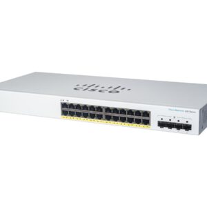 Cisco Business 220 Series CBS220-24T-4G - Interruptor - inteligente - 24 x 10/100/1000 + 4 x Gigabit SFP (ligação ascendente) - montável em trilho