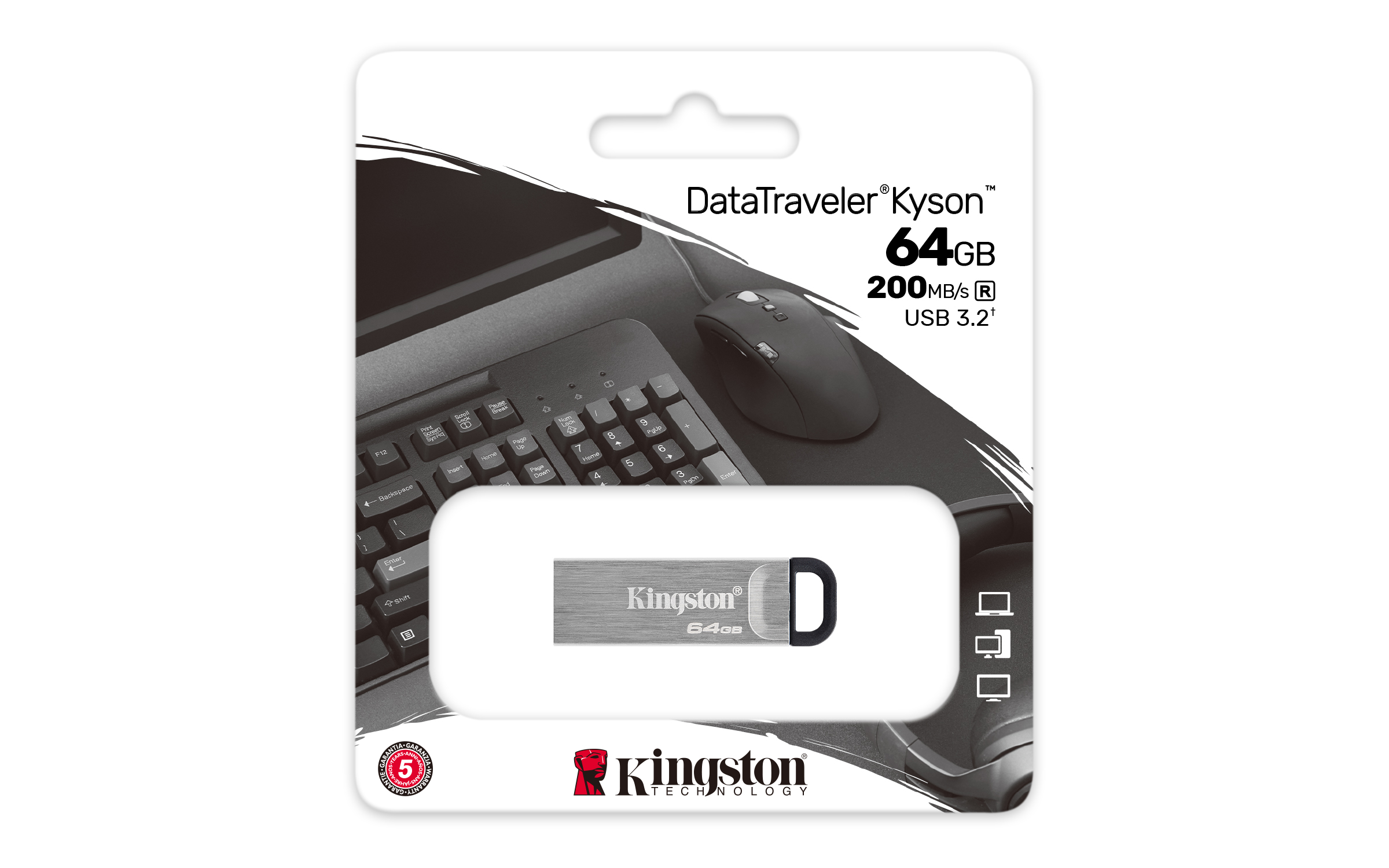 Kingston DataTraveler Kyson - Drive flash USB - 64 GB - USB 3.2 Gen 1 - Image 4