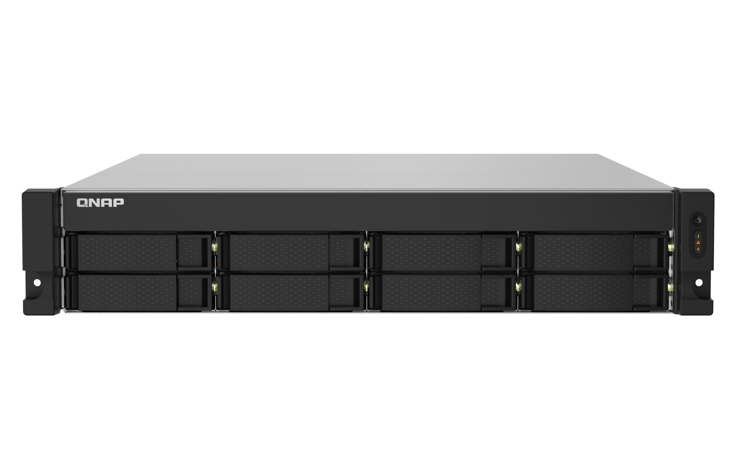 QNAP TS-832PXU - Servidor NAS - 8 baias - montável em bastidor - SATA 6Gb/s - RAID (expansão de disco rígido) 0, 1, 5, 6, 10, 50, 60, JBOD - RAM 4 GB - Gigabit Ethernet / 2.5 Gigabit Ethernet / 10 Gigabit Ethernet - iSCSI assistência - 2U