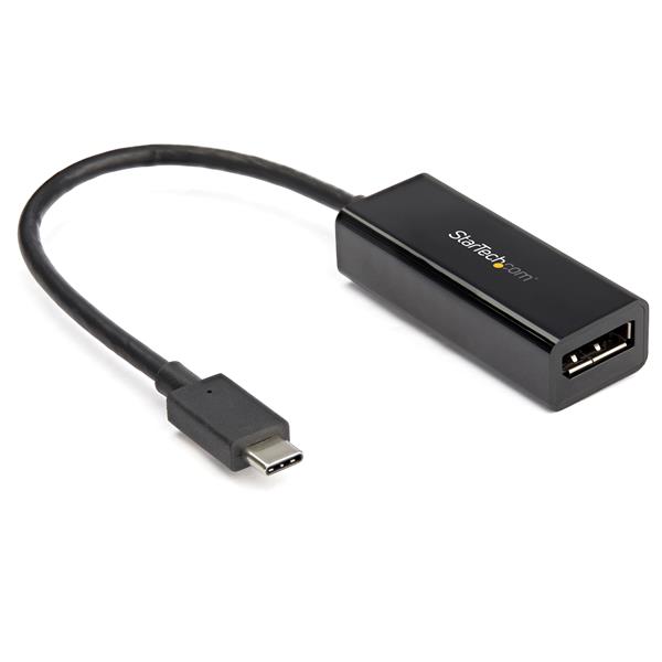 StarTech.com USB C to DisplayPort Adapter, 8K/5K/4K USB Type C to DP 1.4 Alt Mode Video Converter, HBR3/DSC/HDR, 8K 60Hz, Thunderbolt 3 Compatible DisplayPort 1.4 Monitor Display Adapter - 8K USB-C to DP Adapter (CDP2DP14B) - Adaptador DisplayPort -