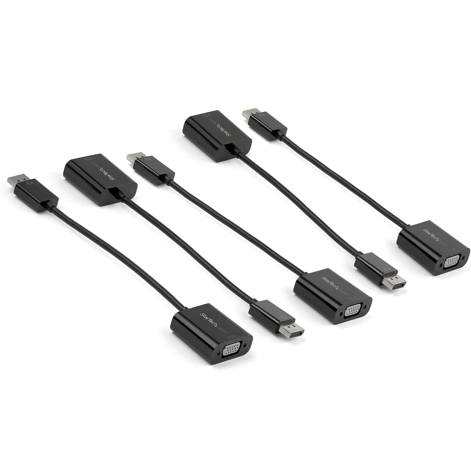 StarTech.com 5-Pack DisplayPort to VGA Adapter, DisplayPort 1.2 HBR2 to VGA Active Adapter, Digital DP to Analog VGA Video Converter Dongle, DisplayPort Male to VGA Female Monitor Adapter - Active DP 1.2 to VGA (DP2VGA3X5) - Adaptador de vídeo - Disp