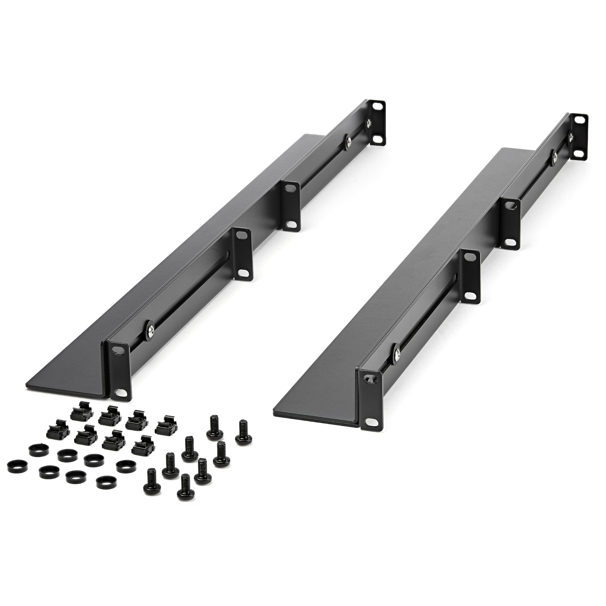 StarTech.com 1U 19 inch Server Rack Rails, 24-36 inch Adjustable Depth, Universal 4 Post Rack Mount Rails, Network Equipment/Server/UPS Mounting Rail Kit, HPE ProLiant, Dell PowerEdge - 4 Post Rack Rails (UNIRAILS1UB) - Rail kit de prataleira - monta - Image 5