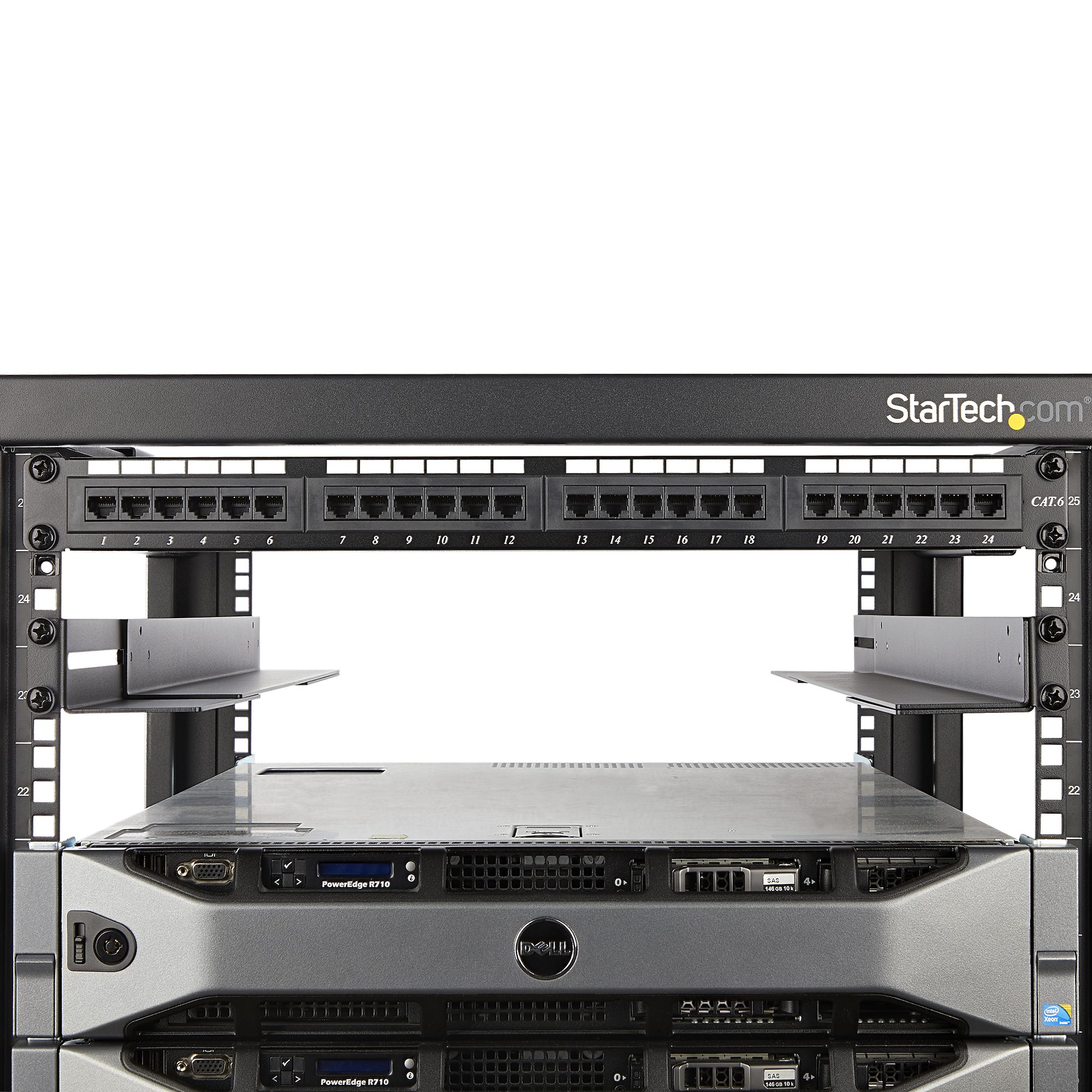 StarTech.com 1U 19 inch Server Rack Rails, 24-36 inch Adjustable Depth, Universal 4 Post Rack Mount Rails, Network Equipment/Server/UPS Mounting Rail Kit, HPE ProLiant, Dell PowerEdge - 4 Post Rack Rails (UNIRAILS1UB) - Rail kit de prataleira - monta - Image 6