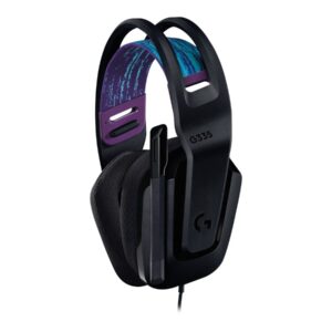 Logitech G G335 Wired Gaming Headset - Auscultadores - tamanho completo - com cabo - macaco de 3,5 mm - preto - Certificado pelo Discord