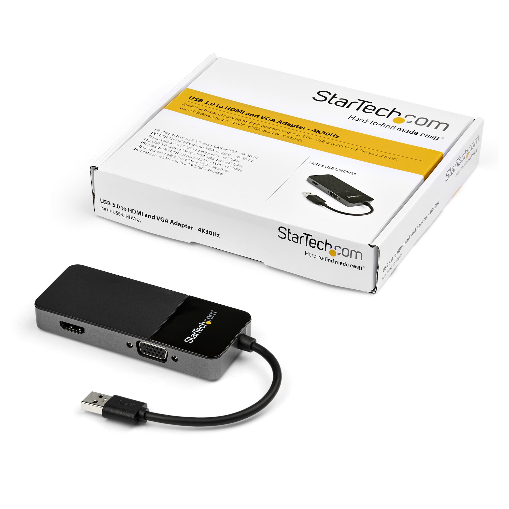 StarTech.com USB 3.0 to HDMI and VGA Adapter, 4K/1080p USB Type-A Dual Monitor M - Image 5