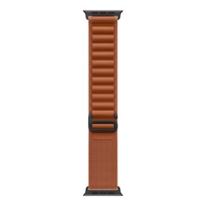 Apple - Laço para relógio inteligente - 49 mm, acabamento em titânio preto - tamanho Médio - terracota - para Watch Hermès Series 9, SE 3, Series 10, Series 11, Series 8, Series 9, Ultra 2, Ultra 3