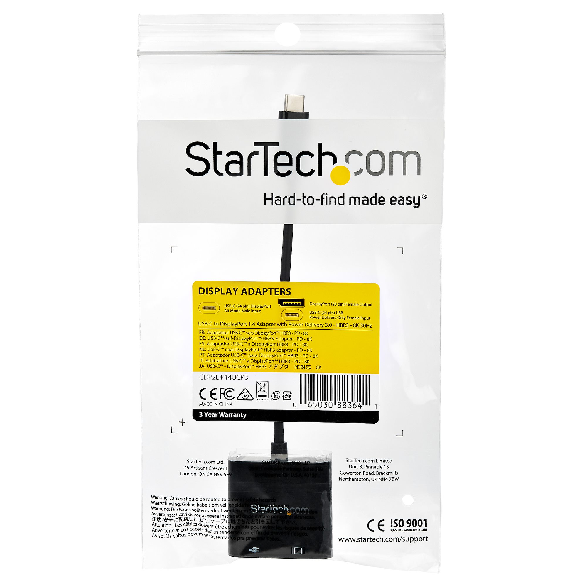 StarTech.com USB C to DisplayPort Adapter with Power Delivery, 8K 60Hz/4K 120Hz - Image 5