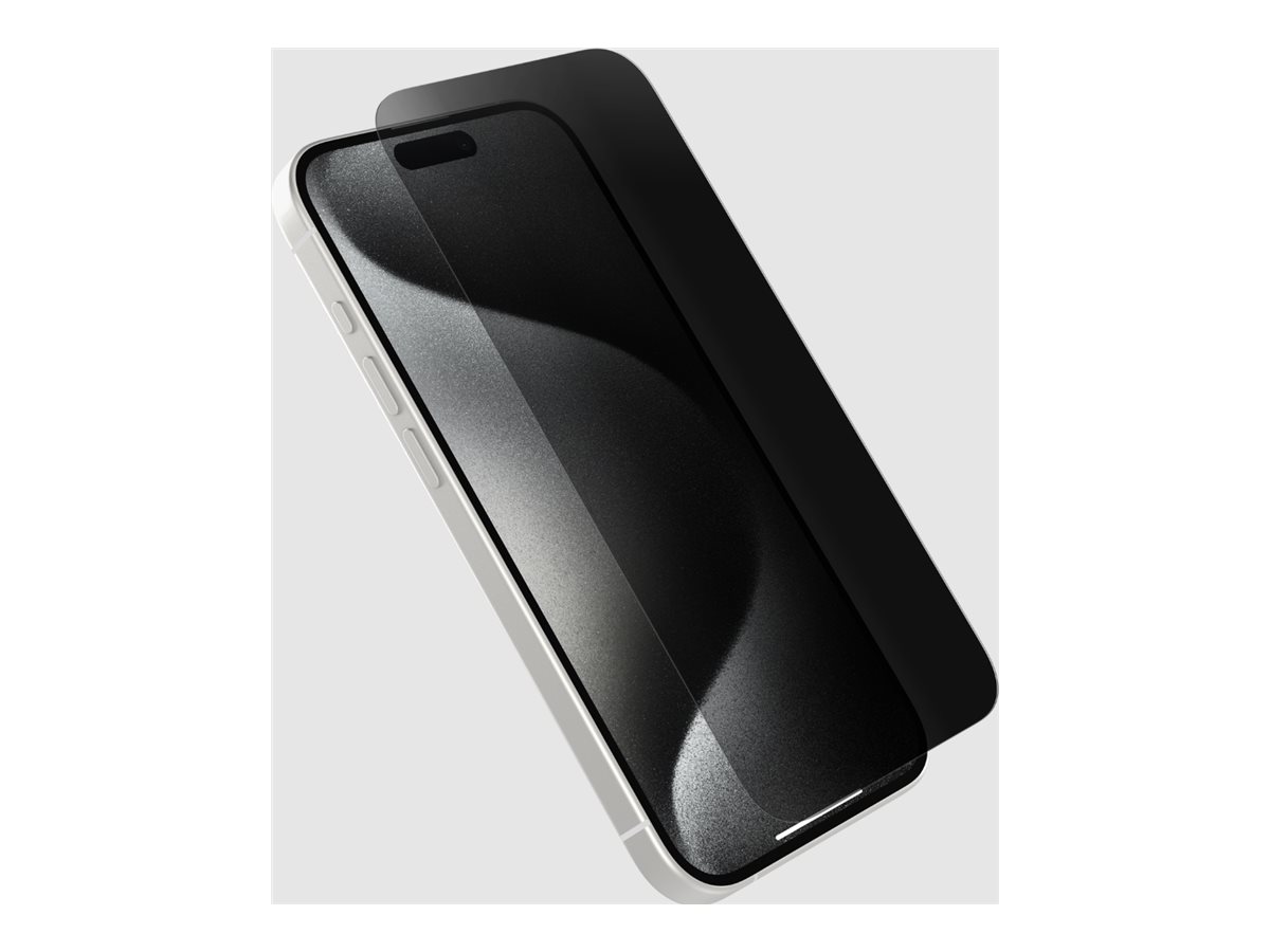 OtterBox Premium Pro - Protector de ecrã para telemóvel - para máquina de crivagem - vidro - com filtro de privacidade - claro - para Apple iPhone 16 Pro