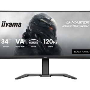 Iiyama GCB3482WQSU-B1 - Monitor LED - gaming - curvo - 34" - 3440 x 1440 WQHD @ 120 Hz - VA - 500 cd/m² - 3000:1 - 0.6 ms - 2xHDMI, DisplayPort - altifalantes