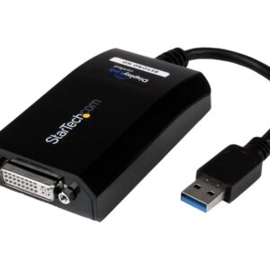 StarTech.com USB 3.0 to DVI / VGA Adapter - 2048x1152 - External Video & Graphics Card - Dual Monitor Display Adapter Cable - Supports Mac & Windows (USB32DVIPRO) - Adaptador USB/DVI - USB Tipo A (M) para DVI-I (F) - USB 3.0 - 15.2 cm - suporte 2048