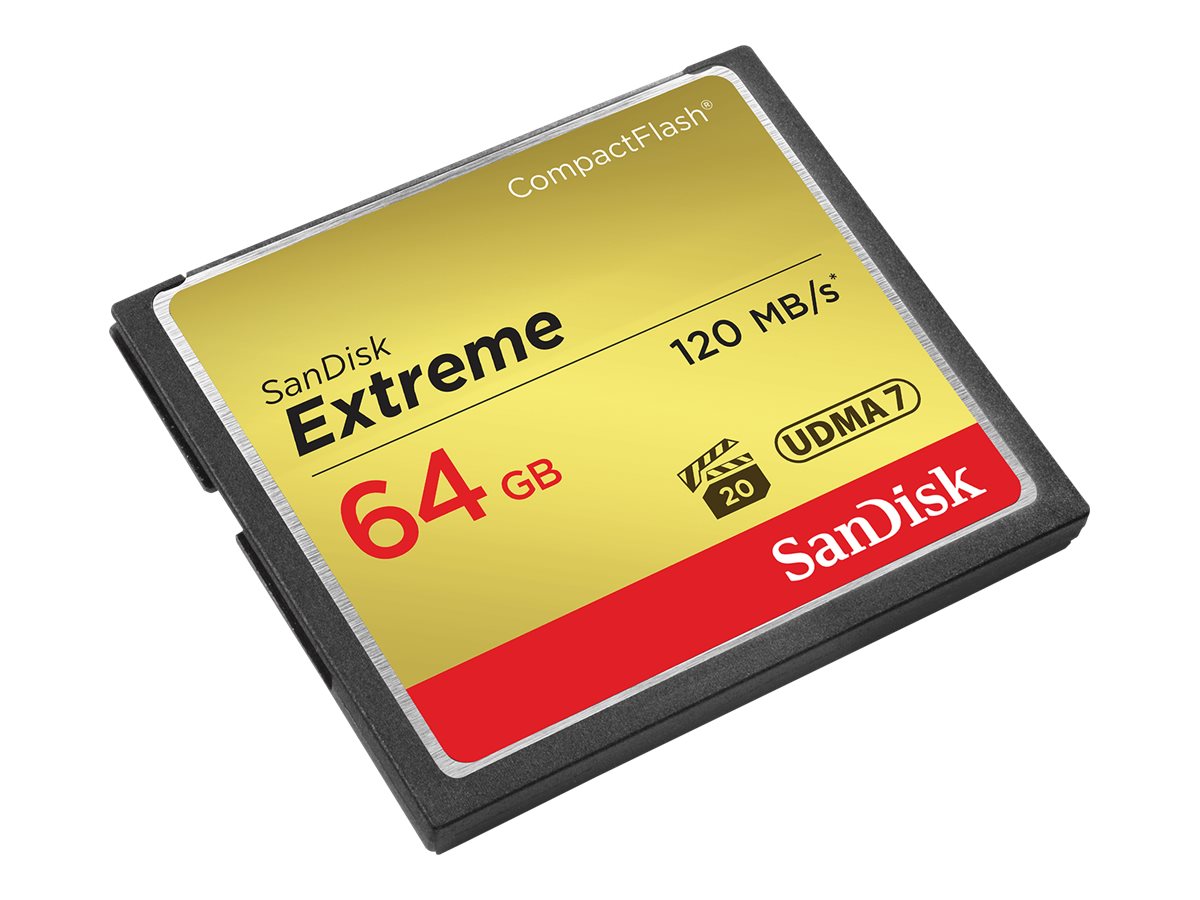 SanDisk Extreme - Cartão de memória flash - 64 GB - 567x - CompactFlash