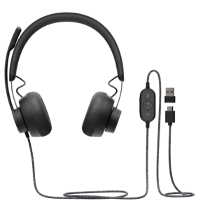 Logitech Zone Wired MSFT Teams - Auscultadores - no ouvido - com cabo - USB-C - grafite - Certificado para Microsoft Teams