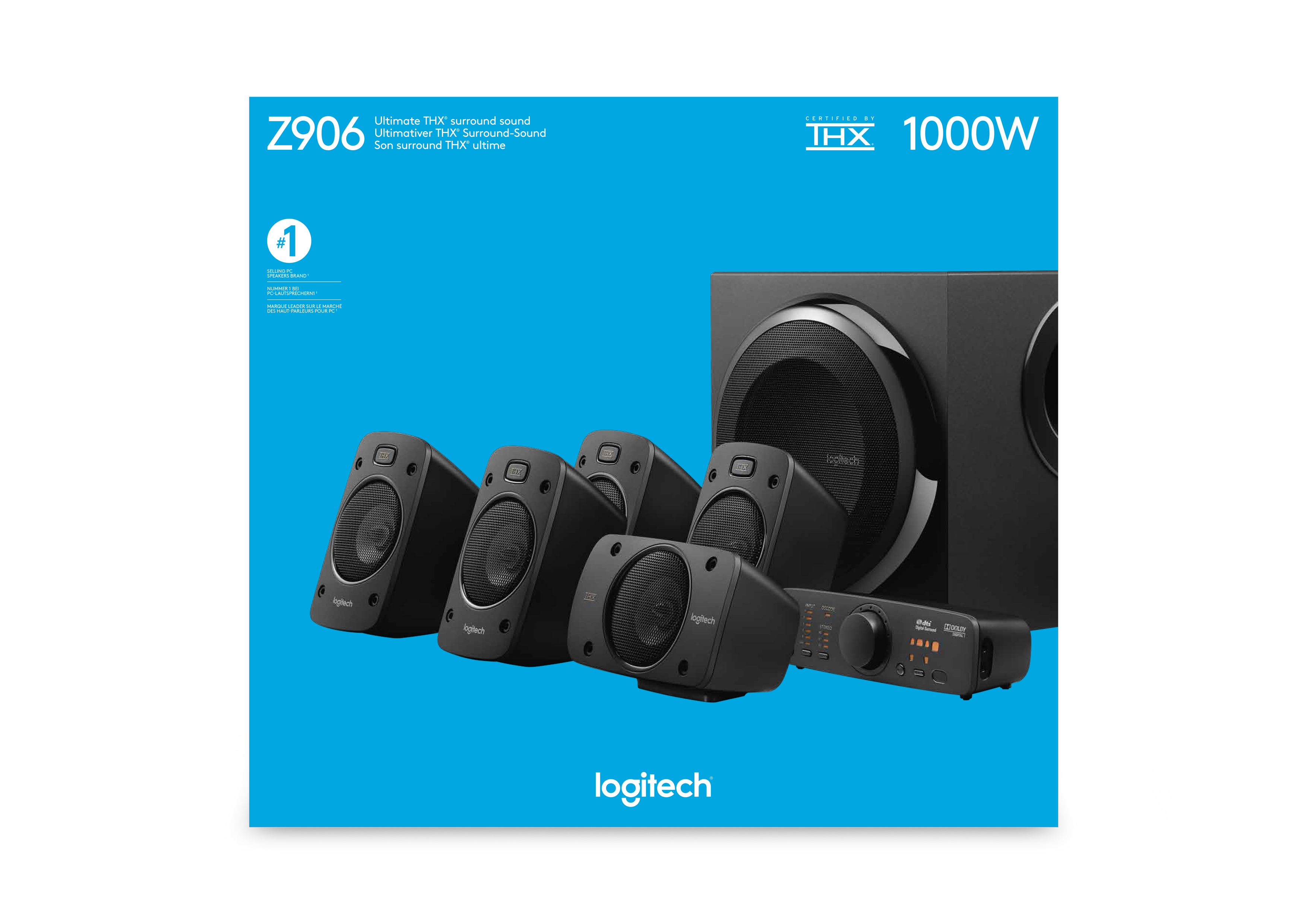 Logitech Z-906 - Sistema de altifalante - para home theater - canal 5.1 - 500 Watt (Total) - Image 20