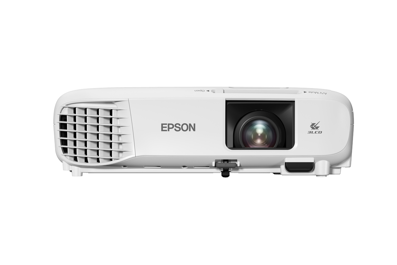Epson EB-W49 - 3 projetores LCD - portátil - 3800 lumens (branco) - 3800 lumens (cor) - WXGA (1280 x 800) - 16:10 - LAN - branco