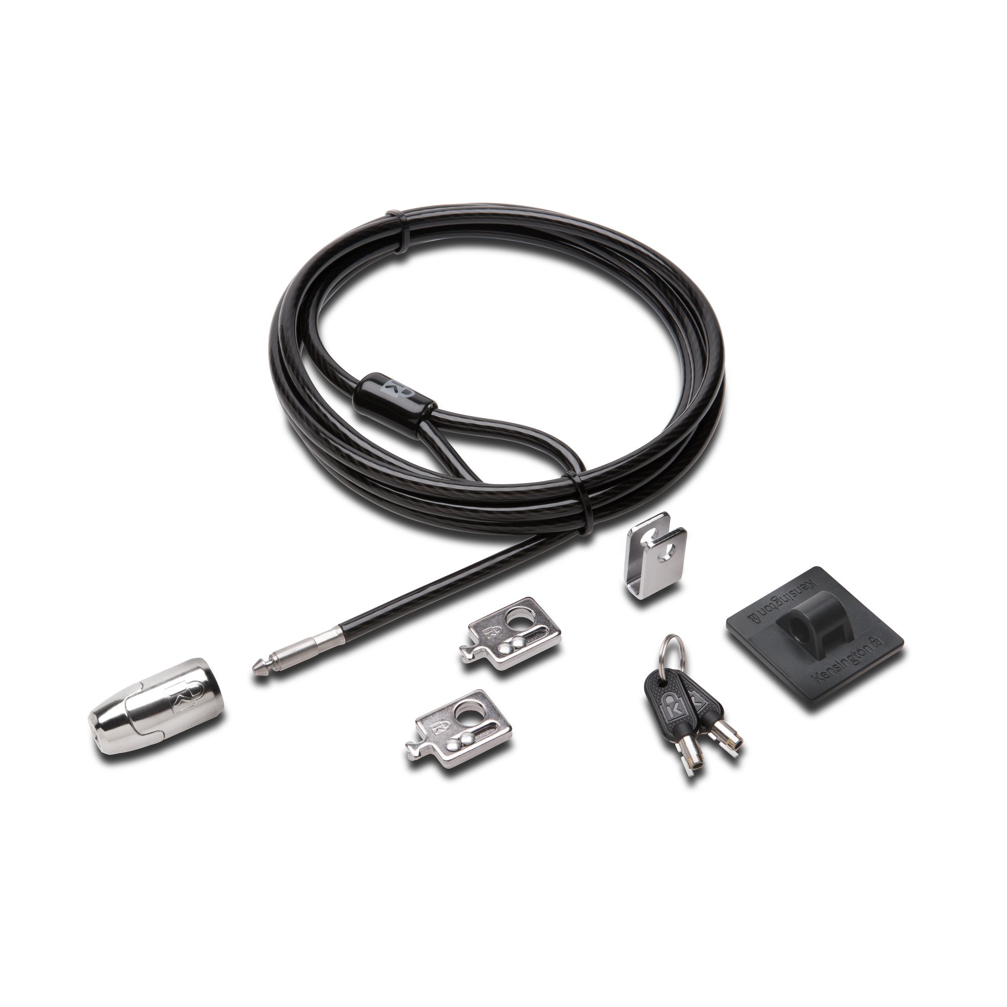 Kensington Desktop and Peripherals Standard Keyed Locking Kit 2.0 - Trancamento do cabo de segurança - 2.4 m