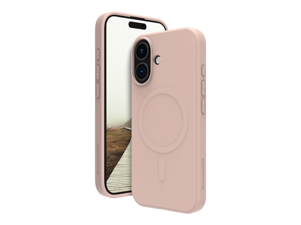 dbramante1928 Greenland Pro - Tampa posterior para telemóvel - Qi - compatibilidade MagSafe - plástico - areia rosa - para Apple iPhone 16