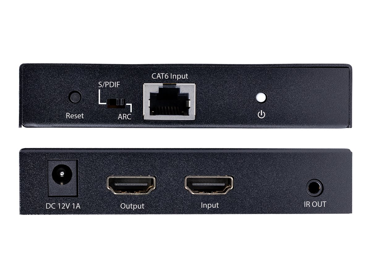 StarTech.com 4K HDMI Extender Over CAT5/CAT6 Cable, 4K 60Hz HDR Video Extender, Up to 230ft (70m), HDMI Over Ethernet Cable, S/PDIF Audio Out, HDMI Transmitter and Receiver Kit - Local Video Out, Power Over Cable (4K70IC-EXTEND-HDMI) - extensão de vídeo/áudio/infravermelhos - HDMI - Image 3