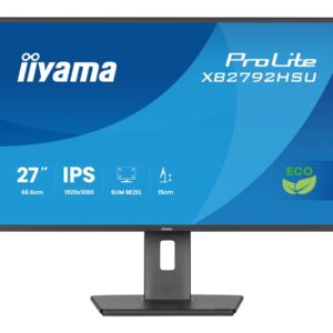 iiyama ProLite XB2792HSU-B1 - Monitor LED - 27" - 1920 x 1080 Full HD (1080p) @ 120 Hz - IPS - 300 cd/m² - 1500:1 - 3 ms - HDMI, DisplayPort - altifalantes - preto, mate