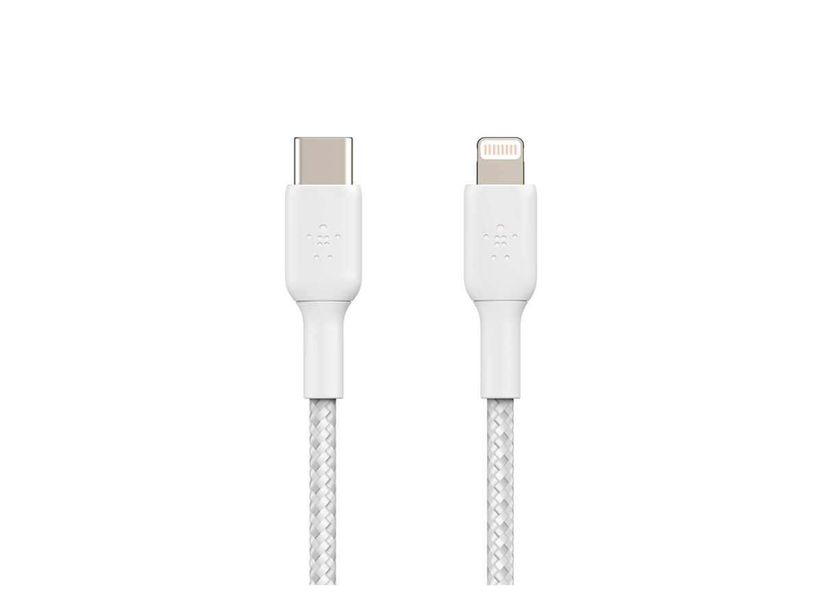 Belkin BoostCharge - Cabo Lightning - USB-C macho para Lightning macho - 2 m - branco - Fornecimento de energia USB (18W) - Image 3