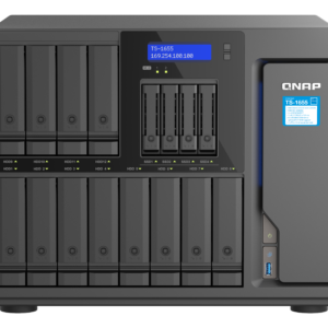 QNAP TS-1655 - Servidor NAS - 16 baias - SATA 6Gb/s - RAID (expansão de disco rígido) JBOD, 0, 1, 5, 6, 10, 50, 60 - RAM 8 GB - 2.5 Gigabit Ethernet - iSCSI assistência
