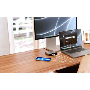 HyperJuice - Adaptador de alimentação - 245 Watt - conectores de saída: 4 - prata