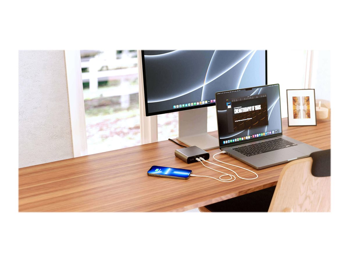 HyperJuice - Adaptador de alimentação - 245 Watt - conectores de saída: 4 - prata