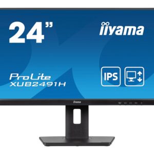 iiyama ProLite XUB2491H-B1 - Monitor LED - 24" (23.8" visível) - 1920 x 1080 Full HD (1080p) @ 100 Hz - IPS - 300 cd/m² - 1300:1 - 0.5 ms - HDMI, DisplayPort - preto, mate