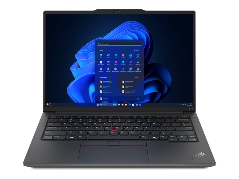 Lenovo ThinkPad E14 Gen 6 21M7 - Design de dobradiças de 180 graus - Intel Core Ultra 7 - 155H / até 4.8 GHz - Win 11 Pro - Intel Arc Graphics - 16 GB RAM - 512 GB SSD TCG Opal Encryption 2, NVMe - 14" IPS 1920 x 1200 - Gigabit Ethernet - Wi-Fi 6E, B