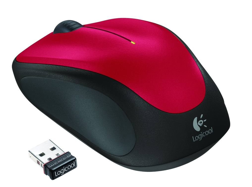 Logitech M235 - Rato - óptico - sem fios - 2.4 GHz - receptor sem fio USB - vermelho - Image 3
