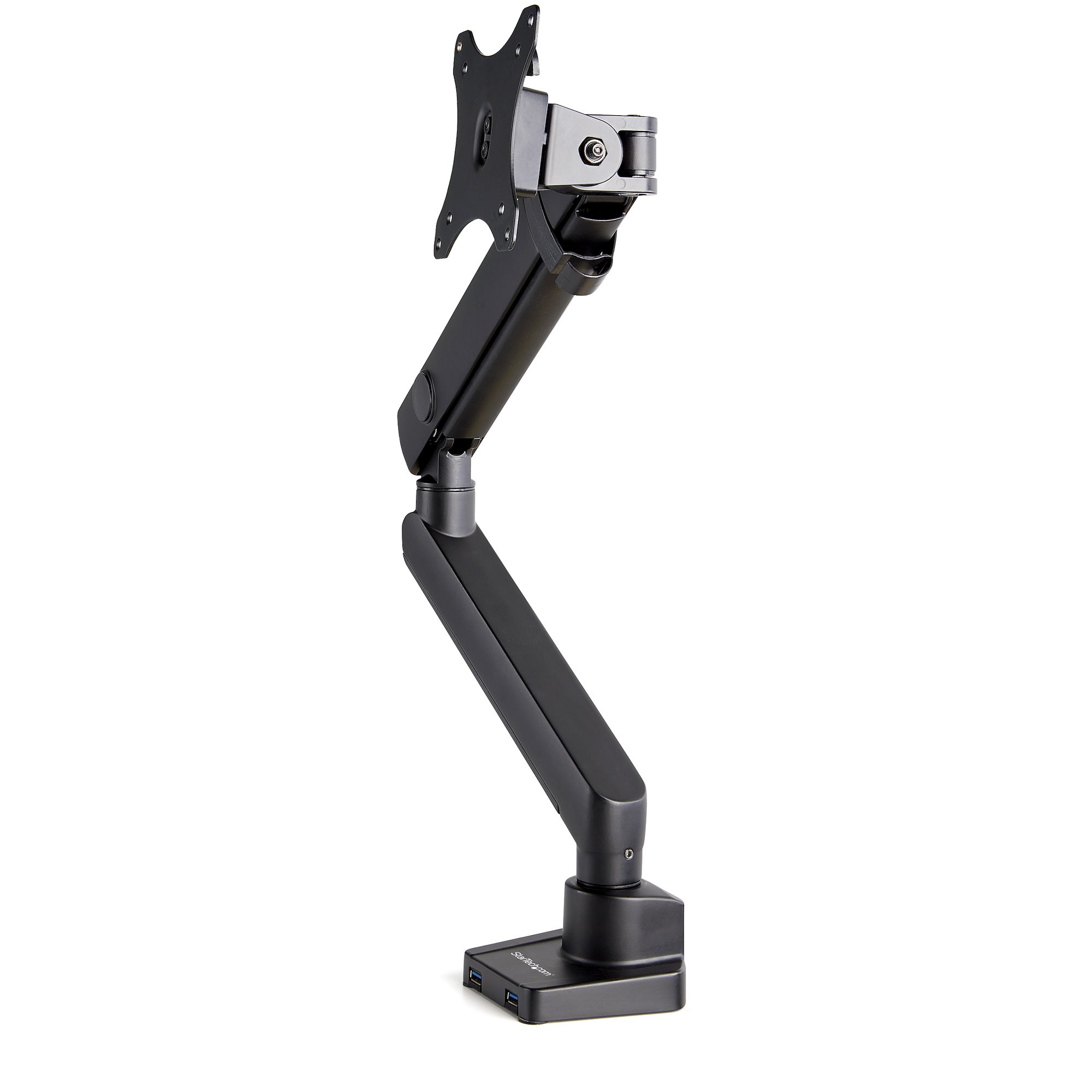 StarTech.com Desk Mount Monitor Arm with 2x USB 3.0 ports, Slim Full Motion Adjustable Single Monitor VESA Mount up to 17.6lbs (8kg) Display, Ergonomic Articulating Arm, Desk Clamp/Grommet - One-touch Adjustment (ARMSLIM2USB3) - Kit de montagem (braç