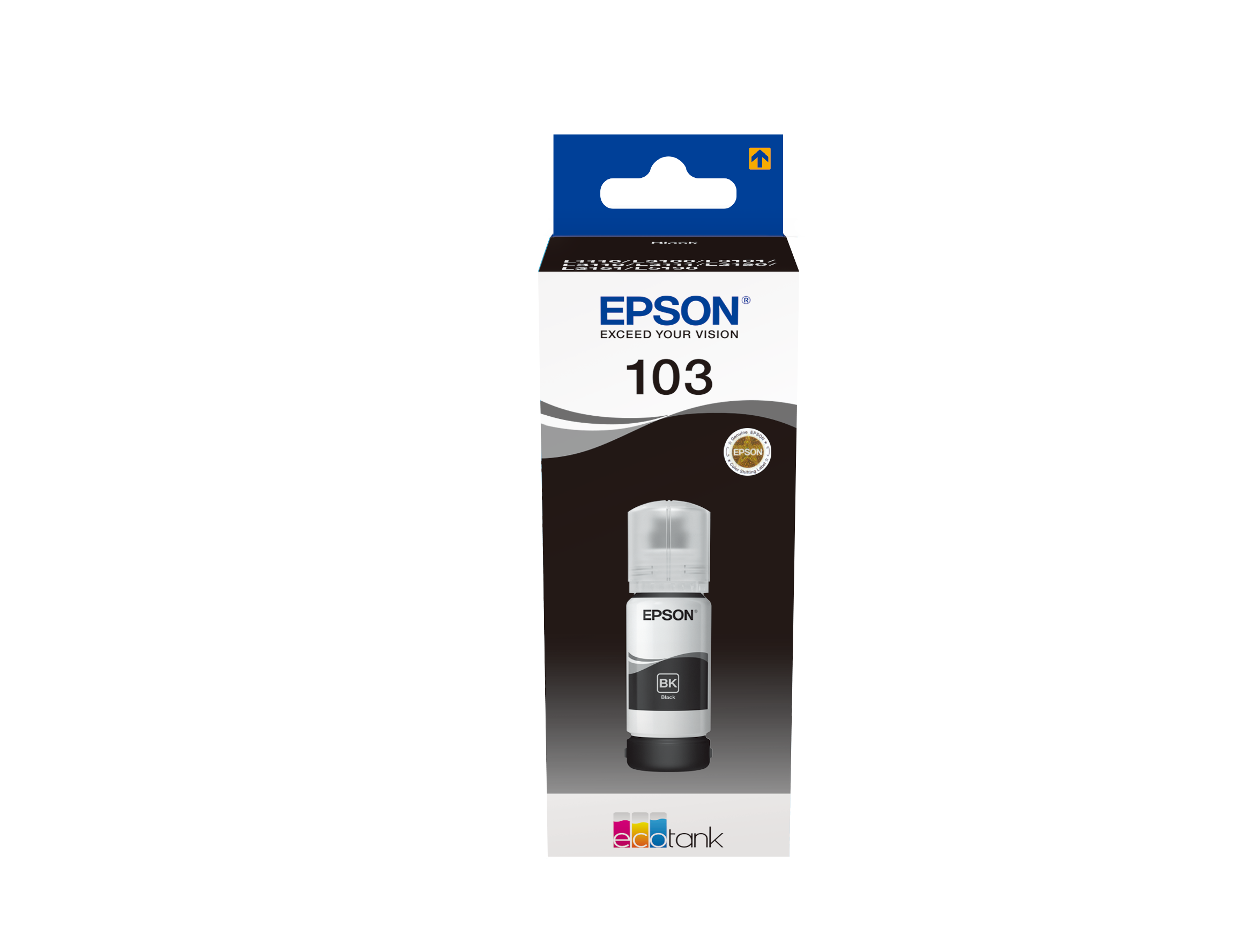 Epson 103 - 65 ml - preto - original - recarga de tinta - para Epson L1210, L3210, L3211, L3250, L3251, L3256, L3260, L3266, L5296, EcoTank L11050, L1250