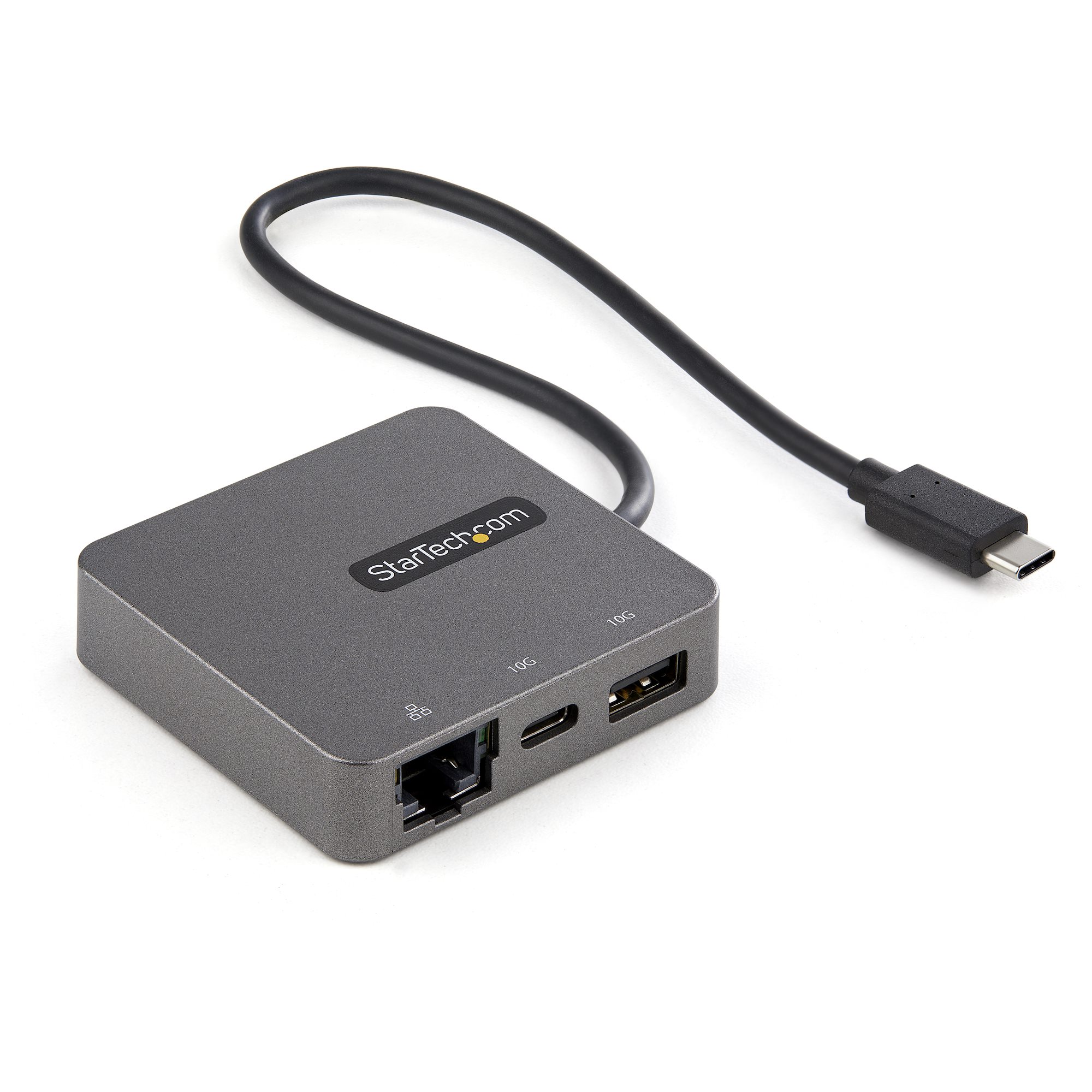 StarTech.com USB-C Multiport Adapter - USB 3.1 Gen 2 Type-C Mini Dock - USB-C to 4K HDMI or 1080p VGA Video - 10Gbps USB-A USB-C, GbE - Portable Travel Laptop Dock - Works w/Thunderbolt 3 (DKT31CHVL) - Estação de engate - USB-C - VGA, HDMI - 1GbE - C