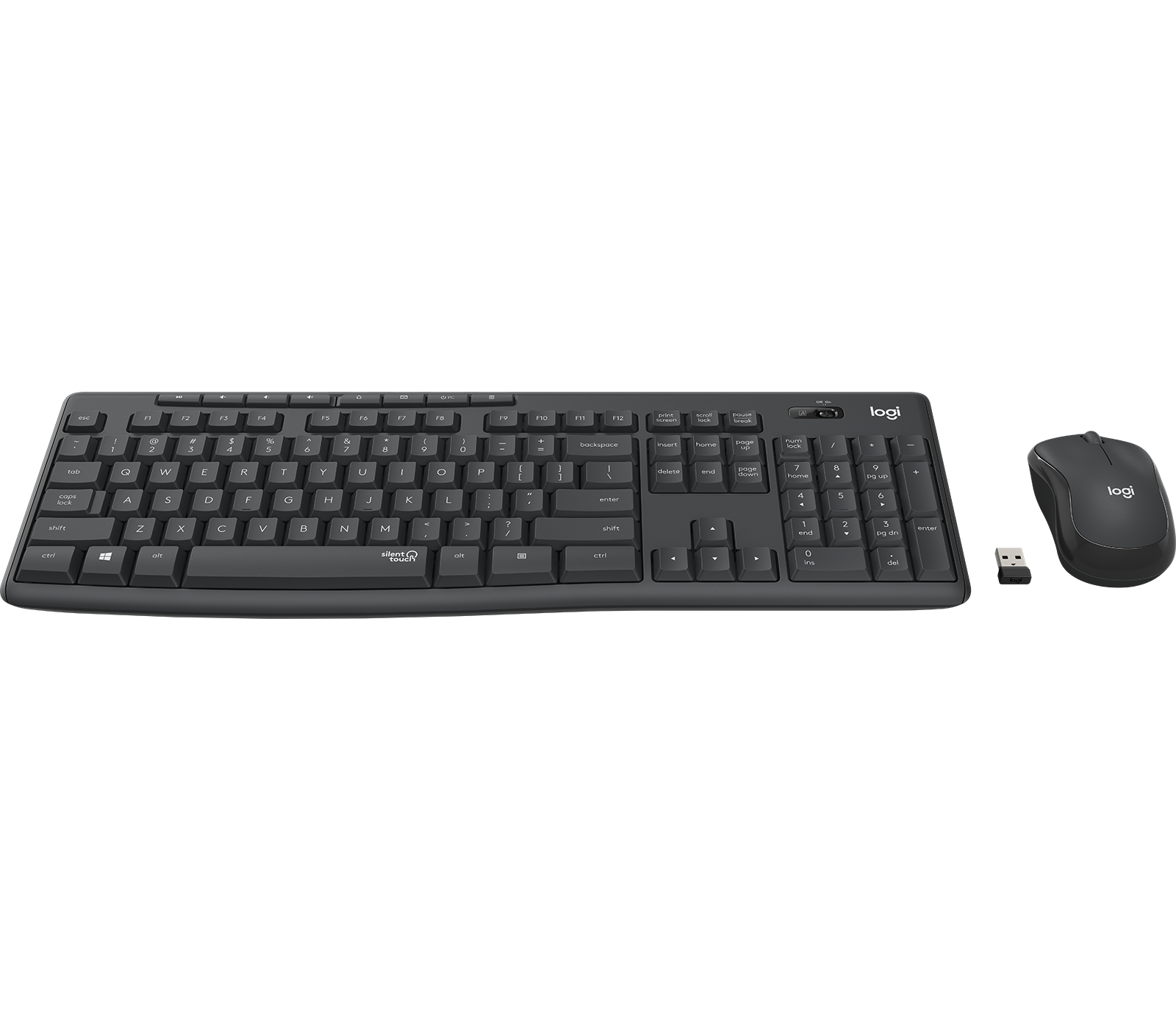 Logitech MK295 Silent - Conjunto de teclado e rato - sem fios - 2.4 GHz - Francês - grafite - Image 2