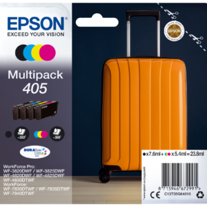 Epson 405 - Pack de 4 - preto, amarelo, azul cyan, magenta - original - tinteiro - para WorkForce WF-7310, 7830, 7835, 7840, WorkForce Pro WF-3820, 3825, 4820, 4825, 4830, 7840