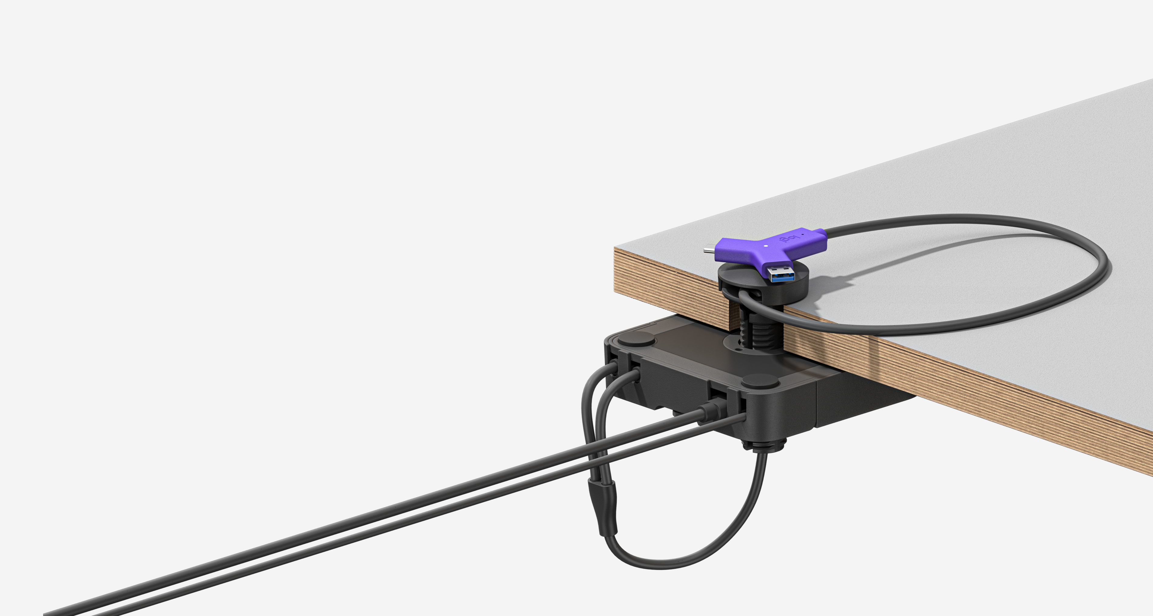 Logitech Swytch - Hub - 2 x HDMI + 1 x SuperSpeed USB + 2 x USB-C - desktop - Image 7