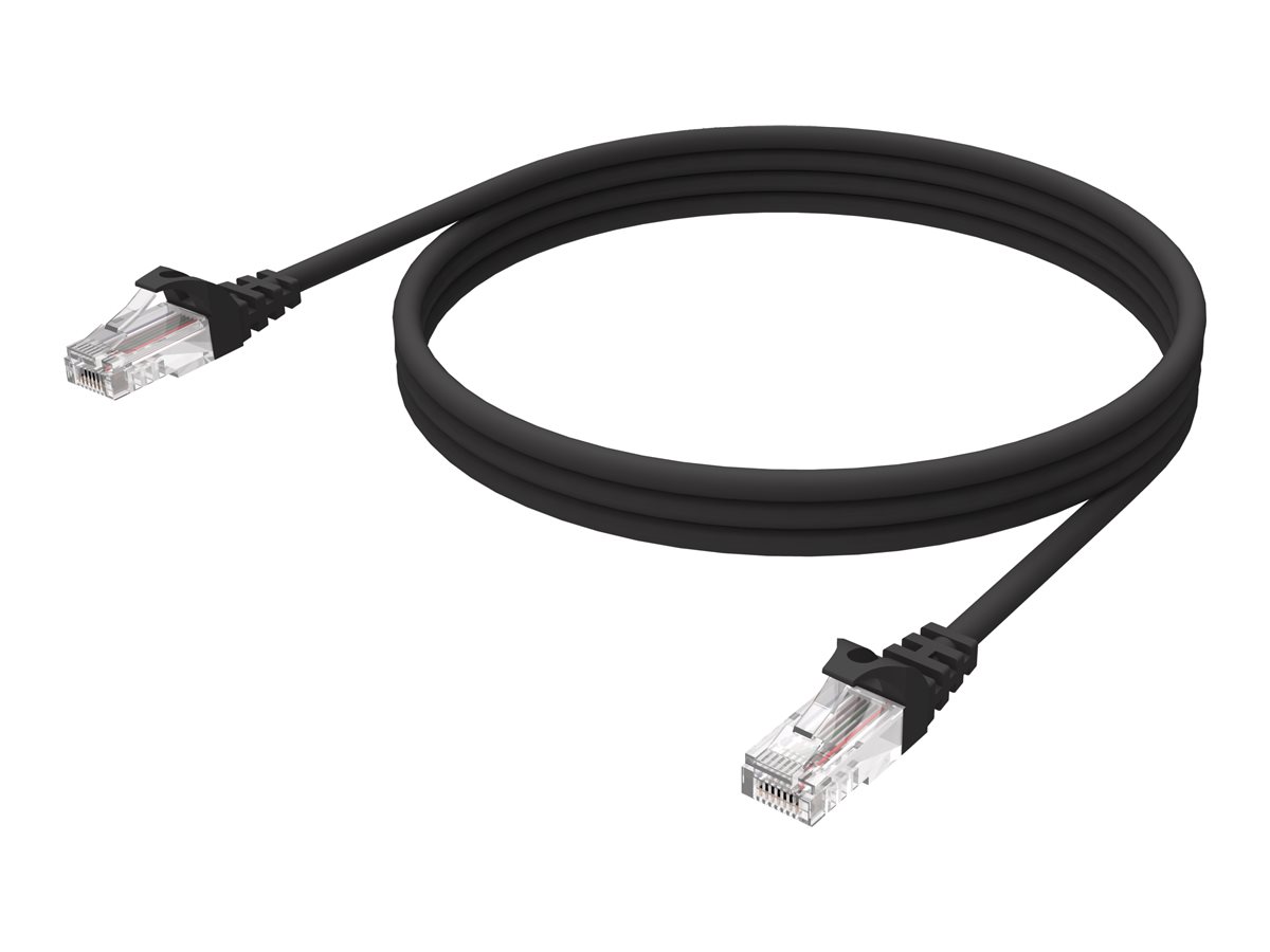 1 m CAT6 cable - RJ45 (m) to RJ45 (m) - stp shielded twisted pair - CAT 6a - 10 gbps - 24 awg - booted - black