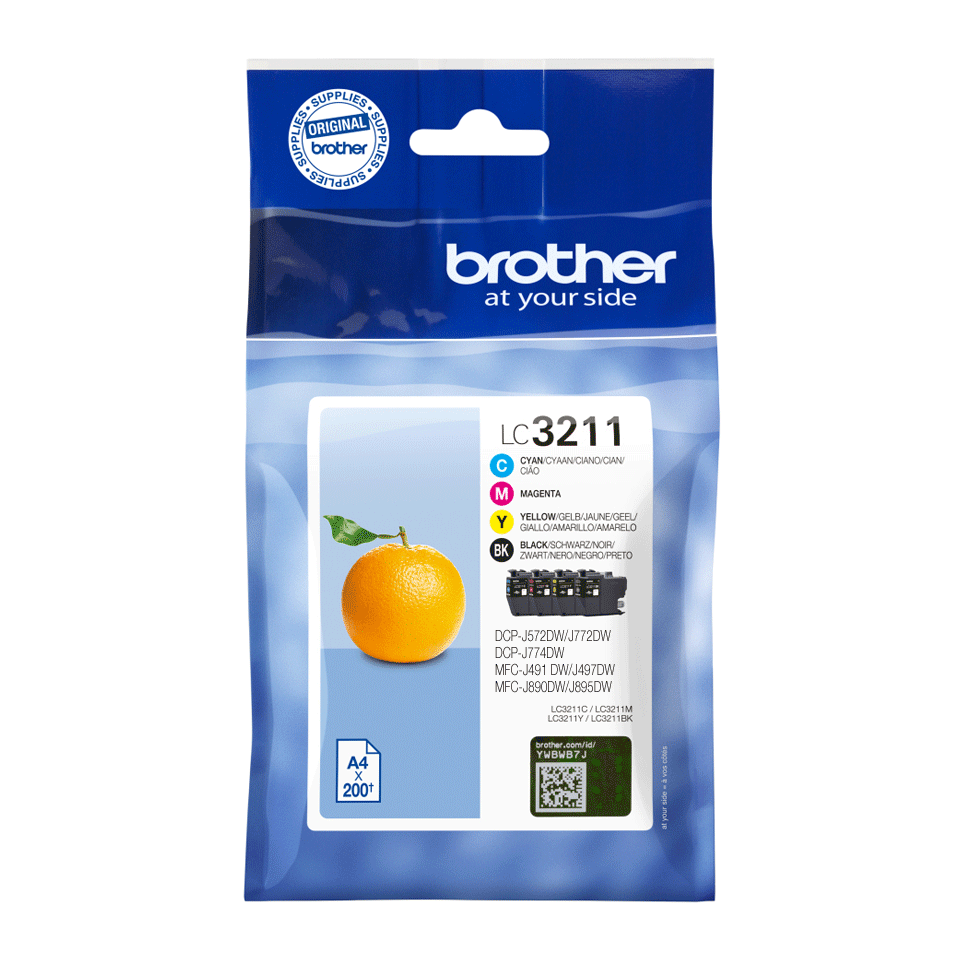 Brother LC3211 Value Pack - Pack de 4 - preto, amarelo, azul cyan, magenta - original - tinteiro - para Brother DCP-J572DW, DCP-J772DW, DCP-J774DW, MFC-J890DN, MFC-J890DW, MFC-J890DWN