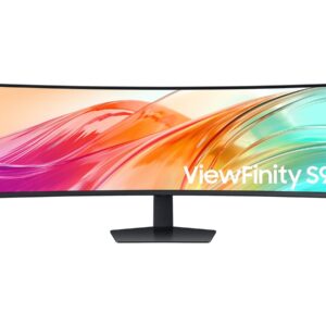 Samsung ViewFinity S9 S49F950UAU - S95UF Series - monitor LED - curvo - USB - 49" - 5120 x 1440 Dual Quad HD @ 120 Hz - VA - 350 cd/m² - 3000:1 - DisplayHDR 400 - 5 ms - 2xHDMI, DisplayPort, USB-C - altifalantes - preto