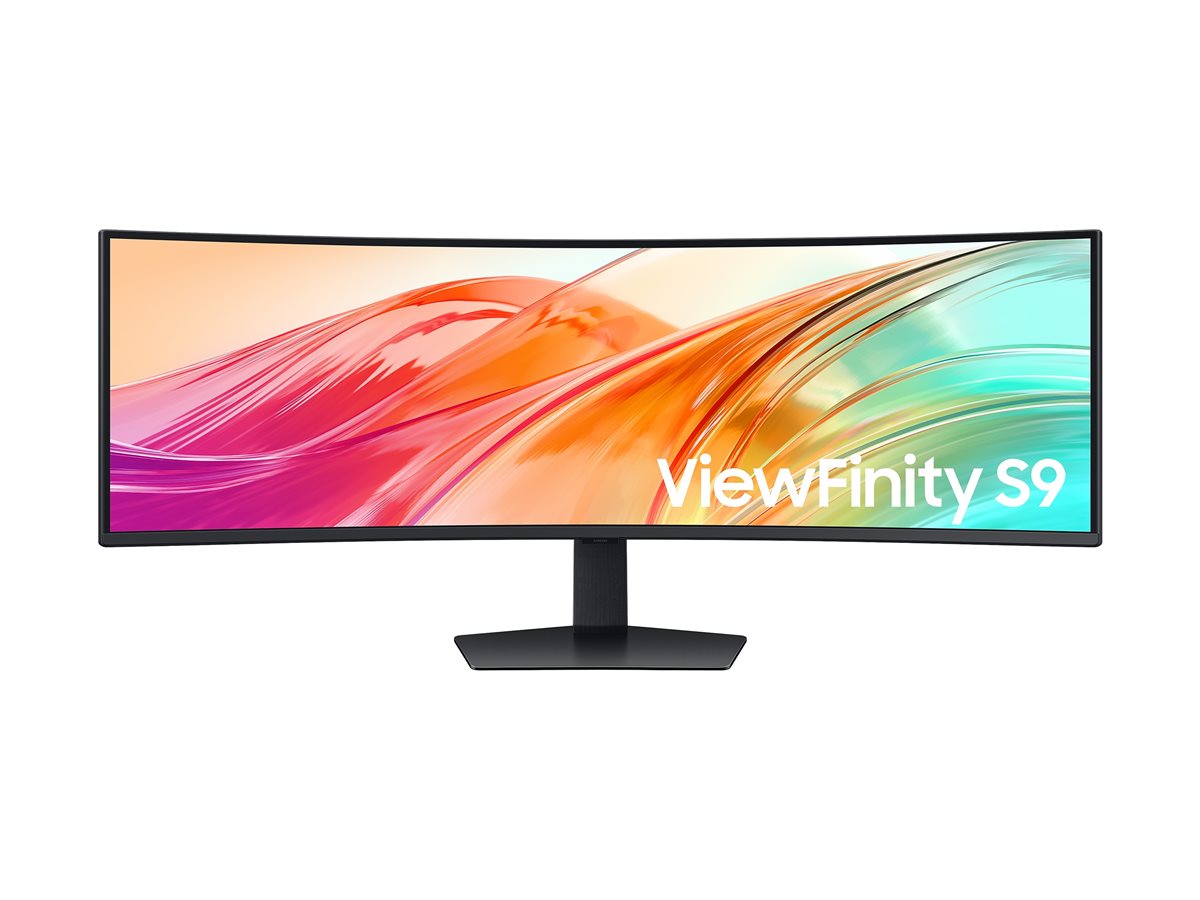 Samsung ViewFinity S9 S49F950UAU - S95UF Series - monitor LED - curvo - USB - 49" - 5120 x 1440 Dual Quad HD @ 120 Hz - VA - 350 cd/m² - 3000:1 - DisplayHDR 400 - 5 ms - 2xHDMI, DisplayPort, USB-C - altifalantes - preto