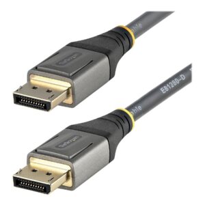 StarTech.com 13ft (4m) VESA Certified DisplayPort 1.4 Cable, 8K 60Hz HDR10, Ultra HD 4K 120Hz DP Video Cable, DisplayPort to DisplayPort Cable, DP Cord for Monitors/Displays, M/M - DP 1.4 Cable with Latches (DP14VMM4M) - Cabo DisplayPort - DisplayPor