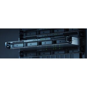 Synology RackStation RS422+ - Servidor NAS - 4 baias - montável em bastidor - SATA 6Gb/s - RAID (expansão de disco rígido) 0, 1, 5, 6, 10, JBOD - RAM 2 GB - Gigabit Ethernet - iSCSI assistência - 1U